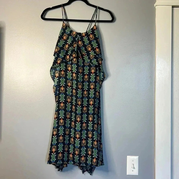 BCBG Maxazria tribal halter neck sundress size Large - Picture 2 of 8